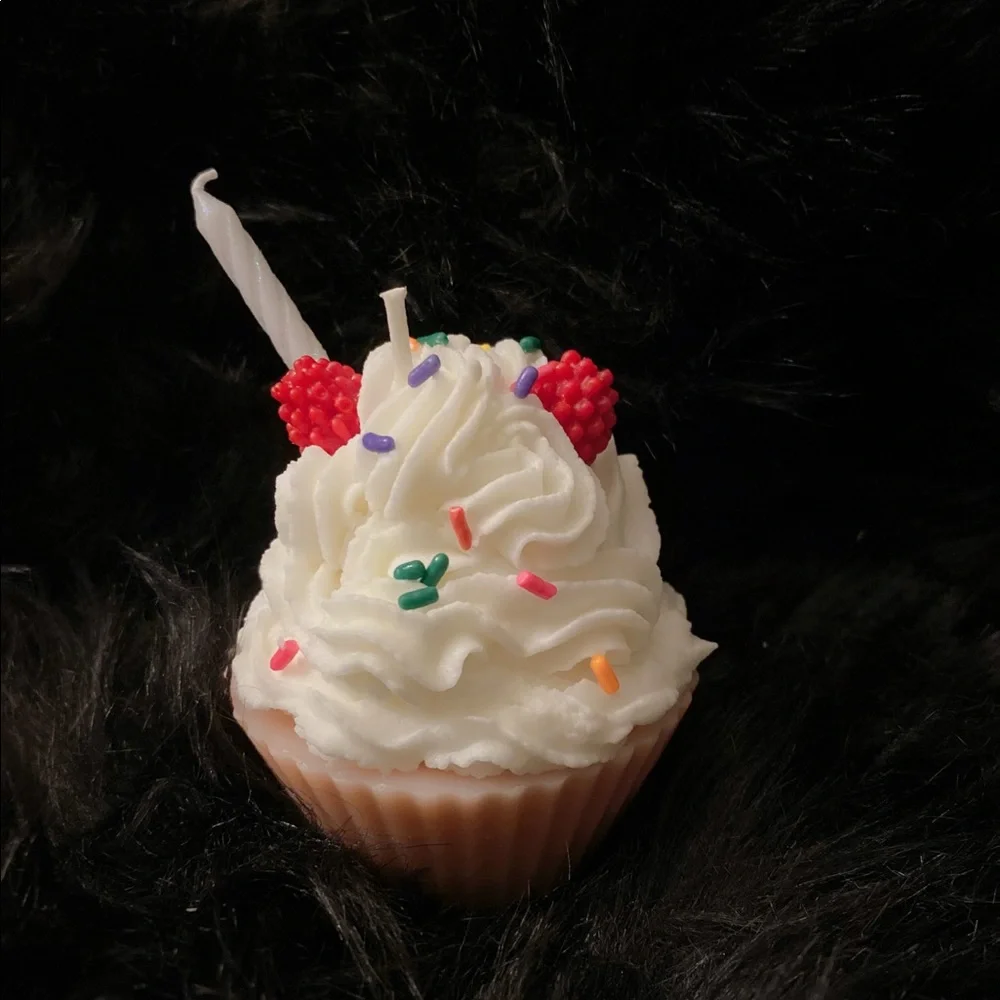 Soy wax cupcake candles.